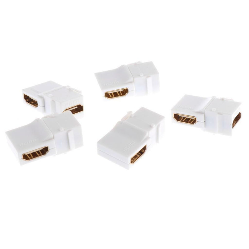 5x HDMI A Female/F Snap-in Coupler Jack Insert for Keystone Wall Plate