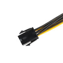 6Pin Female to 2x 8Pin (6+2) Male PCIe Power Adapter Y Splitter Cable