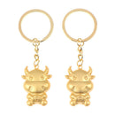 1PC Chinese Zodiac Ox Year Key Ring Pendant Lucky Bull Keychain Gift Souveni Hn