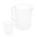 Set of 4-Pcs Cups with Scales Big & Small Measuring Cups