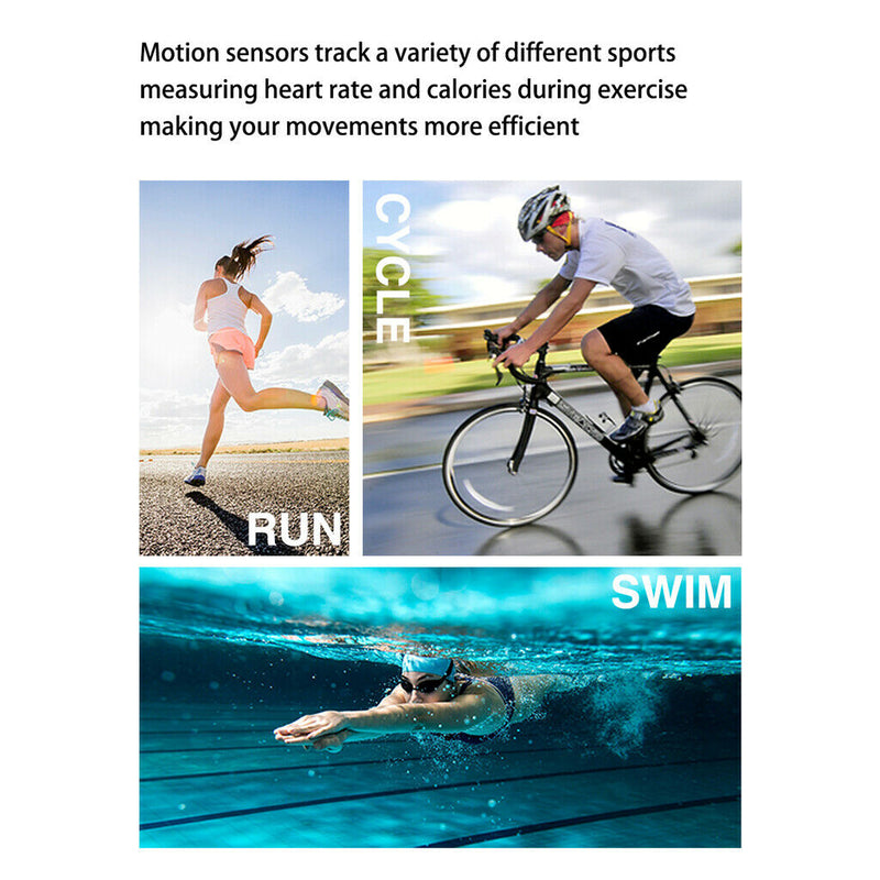 1.3inch Screen Smart Watch Blood Pressure Waterproof Fitness Tracker Blue