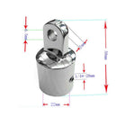 316 Marine Stainless Steel Eye End Cap Bimini Top Fitting / Hardware 7/8''22mm