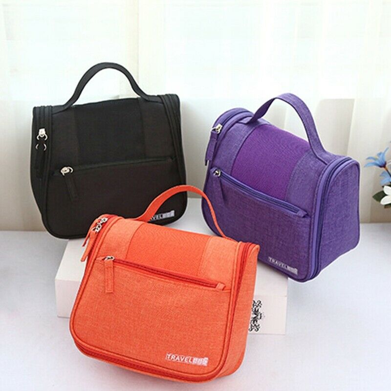 Purple Vanity Women Men Toilet Toiletry Kit Cosmetic Makeup Make Up Bag Cas L7L2