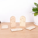 5pcs Wooden Christmas Fairy Door Embellishments Craft Ornaments Xmas ME