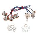 Guitar Circuit Wiring 2V/2T Toggle Pickup Selector A500K B500K Pot White