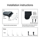 Black creative piano modeling keys fruit fork home dessert cake fruit fork  C2X8