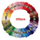 200 skeins of multicolored yarn for cross needle embroidery Crocheting S6K5