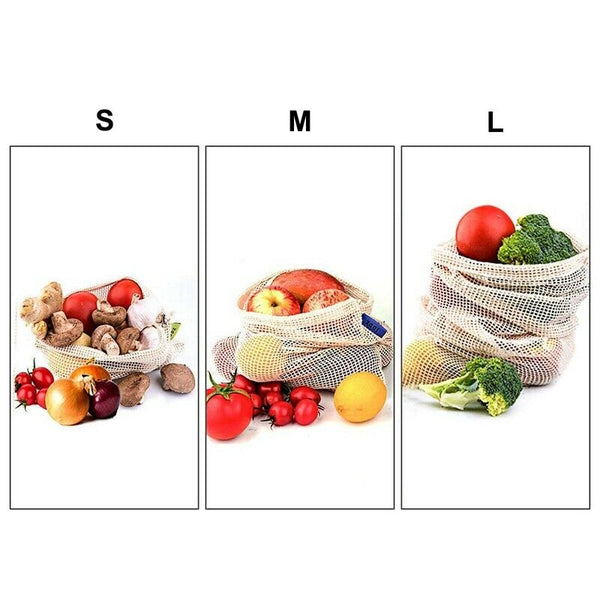 Reusable Produce Bags For Fruit,Veggies,Fridge Organizing,Toys,Lightweight& J4B7