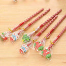Christmas Pencil With Eraser Tops Kids Teacher Xmas stationery Party Studen N4Q2