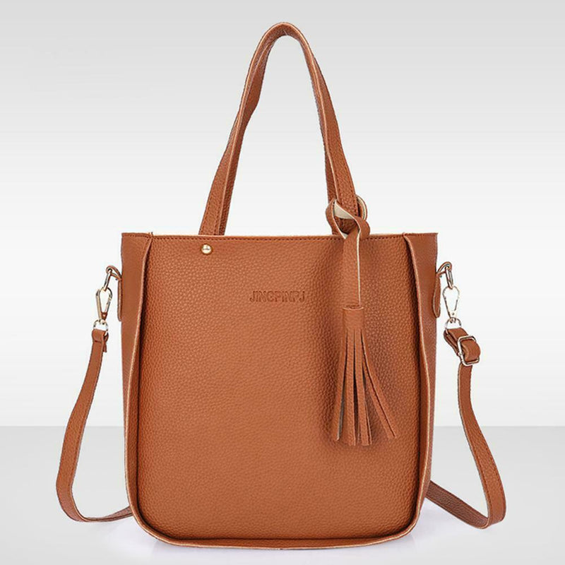 4pcs Women Handbag Lady PU Leather Shoulder Bag Tote Purse Messenger Satche