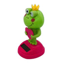 Table Car Solar Power Dancing Green Frog Swinging