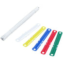 45 Pcs White Red Blue Green Yellow Plastic Two-Piece Paper Fasteners