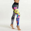 Letter Printed Women Sport Leggings High Waisted Push Up Yoga Pants Woman G