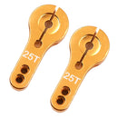 2Pcs Aluminum 25T Metal Steering Servo Horn Arm for Futaba Savox  Power HD