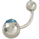 8x Rhinestone Titanium body jewelry navel piercing Q2S8