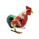 Retro Classic Nostalgia Tin Jumping Rooster Clockwork Wind Up Toys Gift