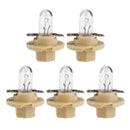 5pcs T5 LED 12V Car Interior Instrument Light Bulbs Dashboard Lamps(Yellow)