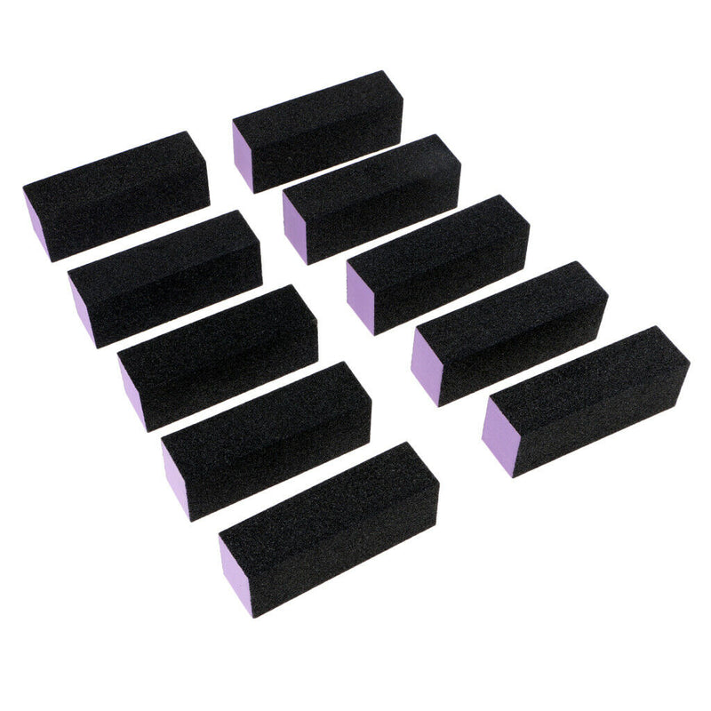 10PCS 4 Way Nail Buffer Buffing Block Sanding File Acrylic UV Smooth Sponge