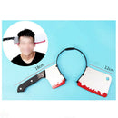 2pcs Scary Halloween Props Through Head Bloody Headband Hairband Hair Hoop  A4B9