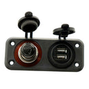 Dual USB Charger Power Socket 12V Cigarette Lighter Adapter for Car Boat Marine