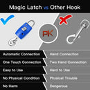 1X(Magic Latch Magnetic Automatic Dog Leash Connector One Press Connection