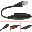 Mini Flexible Clip-On Bright Book Light Laptop LED Book Reading Light Lamp Black