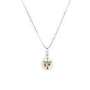 1pc Teardrop Crystal Cross Carved Necklace Engagement Wedding Jewelry Pendan Gw