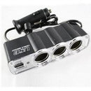 Worth while Car Cigarette/Cigar Lighter 1 to 3 way Splitter Socket Hub USB LJ