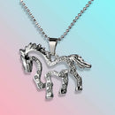 Charm-Novelty Crystal Pony Chain Necklace Pendant Accessories Gifts Hot 1pcs