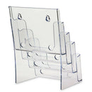 Clear 4-Tier Brochure Holder Literature Holders Flyer Holder Plastic Displa U6R8