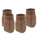 4 Pcs Knitted Furniture Socks 6.3 to 9.8 Inch Furniture Feet Caps Covers Brown