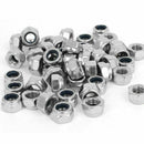25pcs M8x1.25mm 304 Stainless Steel lock Nylon Insert Hex Lock Nuts R6M4