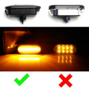 Pair For VW MK4 Jette Beetle Flashing Smoked LED Side Marker Lights Lens Fender