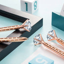 12 Pieces Big Diamond Ballpoint Pens and 6 Pieces Ballpoint Pen Refills, Bl