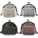 Retro Tassel Fashion Shell Bag New Rivet Personality Clip Lock Single Room