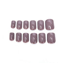 24pcs Solid French False Nails Art Acrylic Full Cover Tips Manicure Gl%!