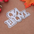 2pcs Greeting Slogan Scrapbooking Cutting Dies Stencil DIY Making Craft