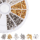 1box DIY Mixed Color Crimp Beads Gift Jewelry Making Charms Brass Tube Smooth