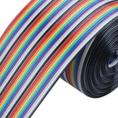 10ft 40 Way 40-Pin Rainbow Color IDC Flat Ribbon Cable 1.27mm Pitch