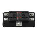 12V/24V 4Way Blade Fuse Box Holder Led Warning Lights Kit Car Race Rally Ma