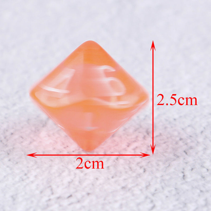 4Pcs Transparent Dice 10 Sided Gem Dice Multicolor Playing Games Color Random OZ