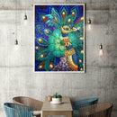 5D DIY Special-shaped Diamond Painting Peacock Cross Stitch Embroidery Kit A