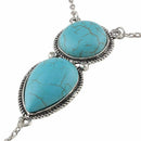 Boho Turquoise Hand Harness Bracelet Bangle Slave Chain Link Finger Ring Br
