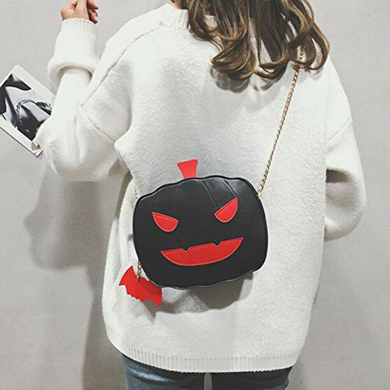 Halloween Pumpkin Design Small Chain Shoulder Bags