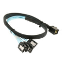 Mini SAS HD (SFF-8643) to 4 SATA 7Pin Cable, Mini SAS Host Internal Cable to