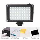 Rechargeble 96 LED Video Light,Mini on Camera Led Light with 2500mAh Batter