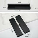 1 Pair Zinc Alloy Concealed Flip Handle Kitchen Cabinet Pull Black