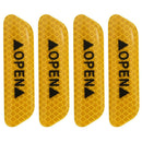 4pcs Car Reflective Tapes Warning Mark Open Notice Exterior Car Door Stickers