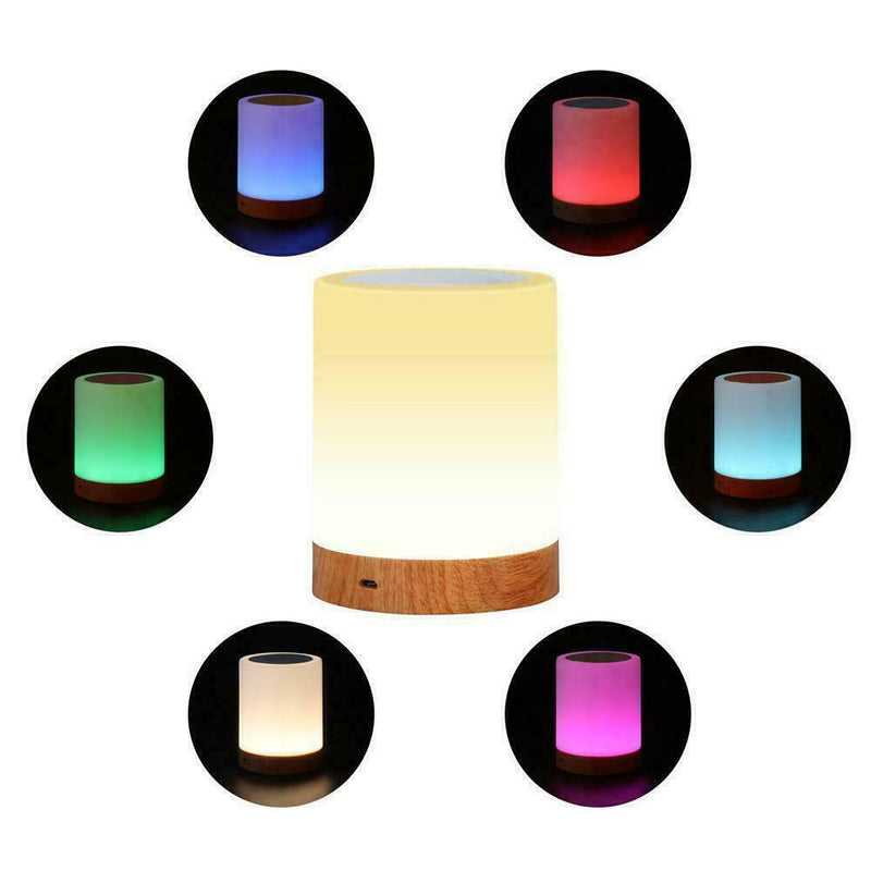 1* Rechargeable Warm White Night Lights Nightlight Touch Bedside Table Z2L6