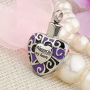 Heart Cremation Urn Charm Pendant For Pet Human Ash Urn Memorial Necklace